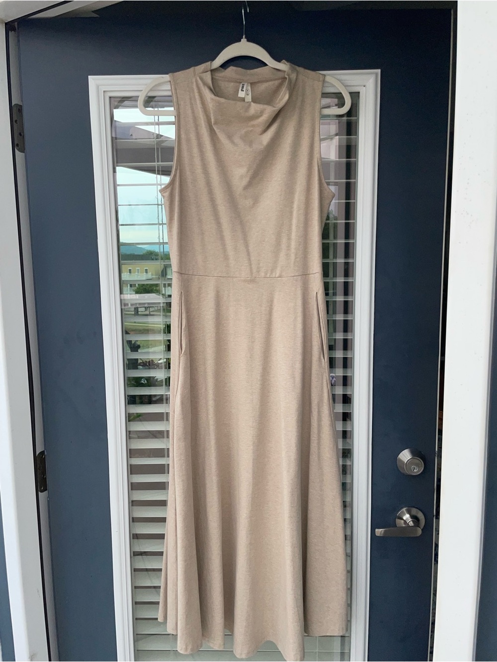 Pact Sleeveless Cream Cotton Fit and Flare Maxi Dress BNWT. Size Medium